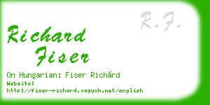 richard fiser business card