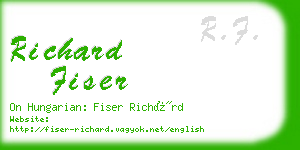 richard fiser business card